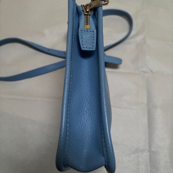 TWO LONGCHAMPs - LE FOULONNE CROSSBODY BAG and CARDHOLDER-Cloud Blue -NEW - Picture 5 of 8